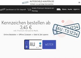 autoschild-kaufen.de  Kennzeichen Preisvergleich