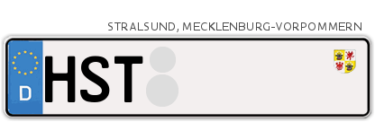 Kfz-Kennzeichen in Stralsund