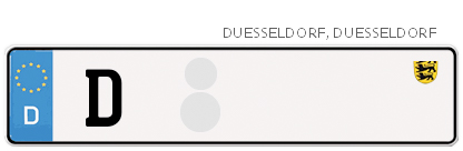 Kfz-Kennzeichen in Düsseldorf