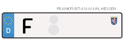 Kfz-Kennzeichen in Frankfurt