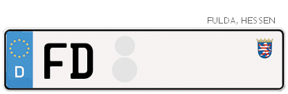 Kfz-Kennzeichen in Fulda