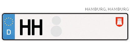 Kfz-Kennzeichen in Hamburg