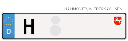 Kfz-Kennzeichen in Hannover