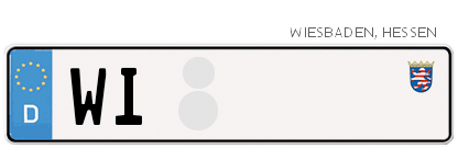 Kfz-Kennzeichen in Wiesbaden